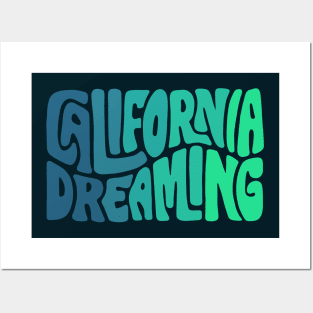 California Dreaming Ombre Word Art Posters and Art